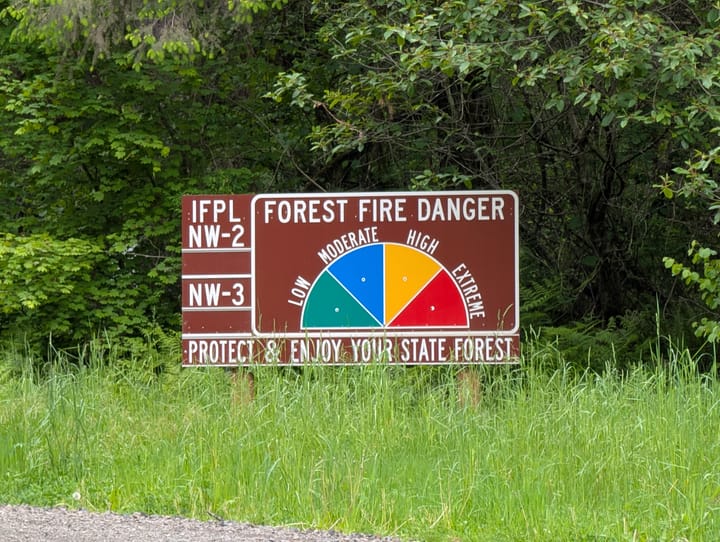 Fire danger to rise to 'High' Monday in portions of Tillamook Forest